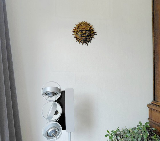 Vintage Ceramic Wall Plate Sun – Signed 70s/80s – Vintage Sun, Wall decoration (photo 9 of 9)