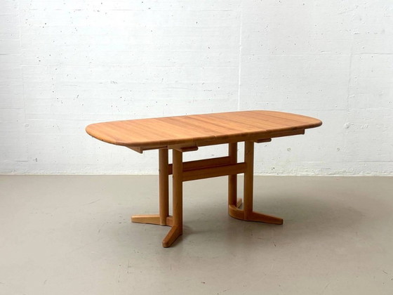 Table de salle à manger extensible de style vintage danois, fabriquée artisanalement en bois d'aulne, années (photo 8 of 13)