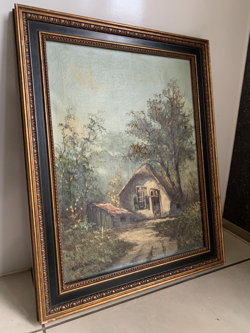 Painting – schilderijen tekeningen, Wood, Canvas (photo 2 of 15)