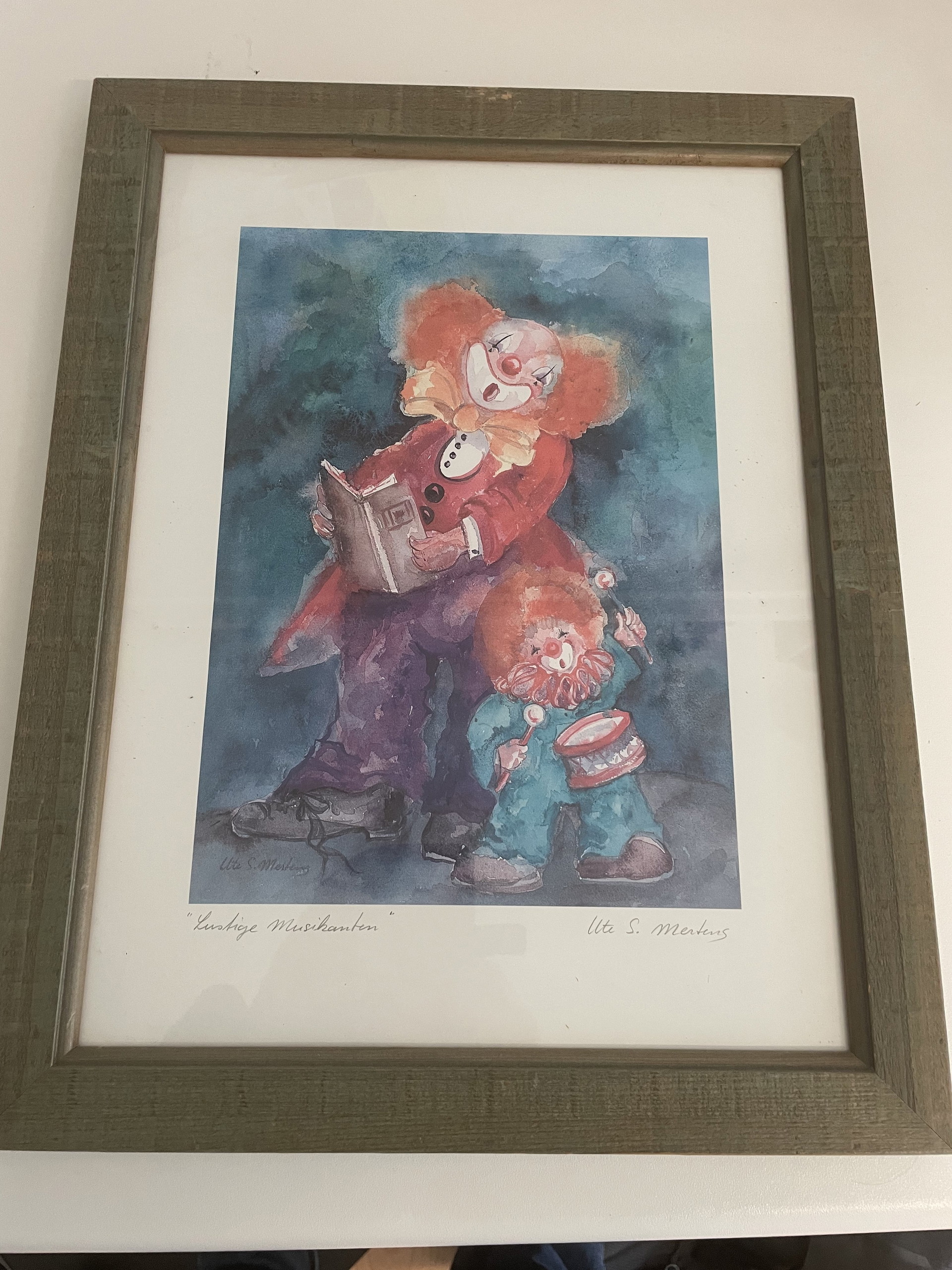 Ute S. mertens，たのしいデュエット　リトグラフ GiantMouseACEAtelierTitaniumSa 絵画