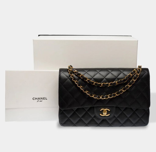 Sac CHANEL Timeless/Classique en Cuir Noir - 103468