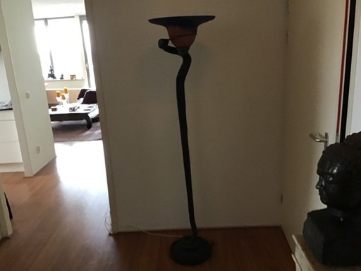 Lampada da terra Edgar Brandt a forma di serpente
