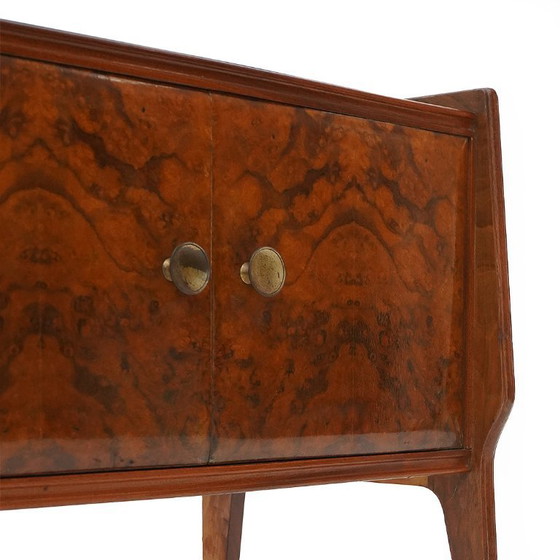 Image 1 of Par de mesitas de noche de brezo, años 50