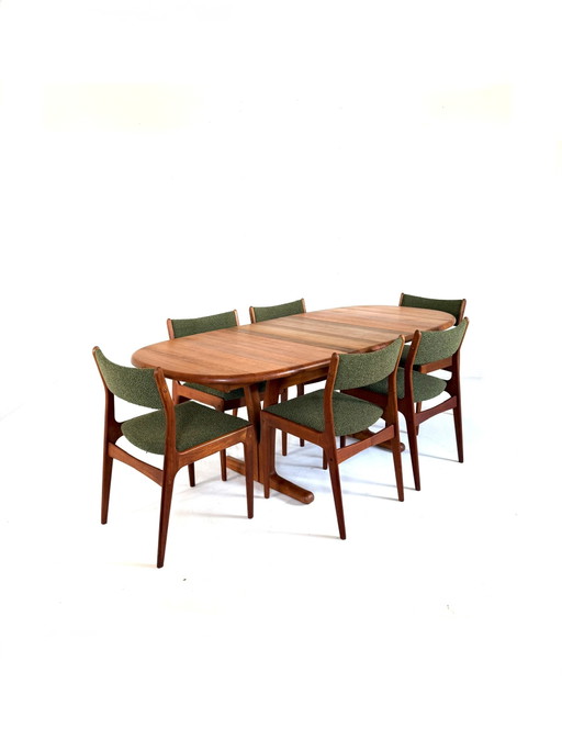 Vintage extendable teak dining table, Holstebro Møbelfabrik ‘70 – eettafels, Wood, Metal (photo 2 of 15)