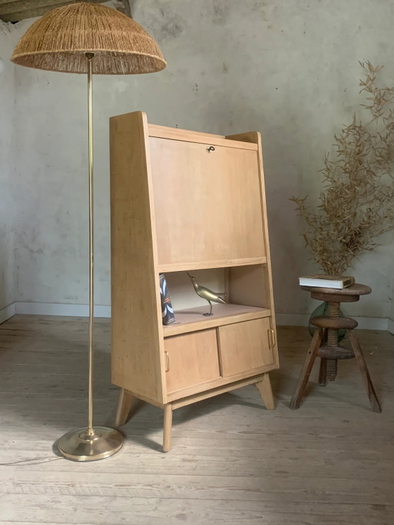 Vintage piramidevormig secretair bureau bibliotheek – Wood (photo 2 of 13)