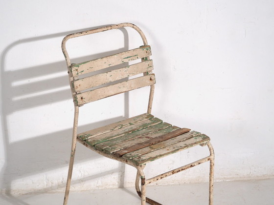 Antique white garden chairs (c.1920). Set of 2 pieces #35 – Iron (photo 29 of 40)