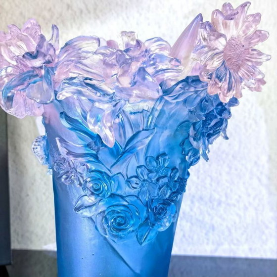 Image 1 of Vase « Sweet Garden », H 28 cm, par Daum