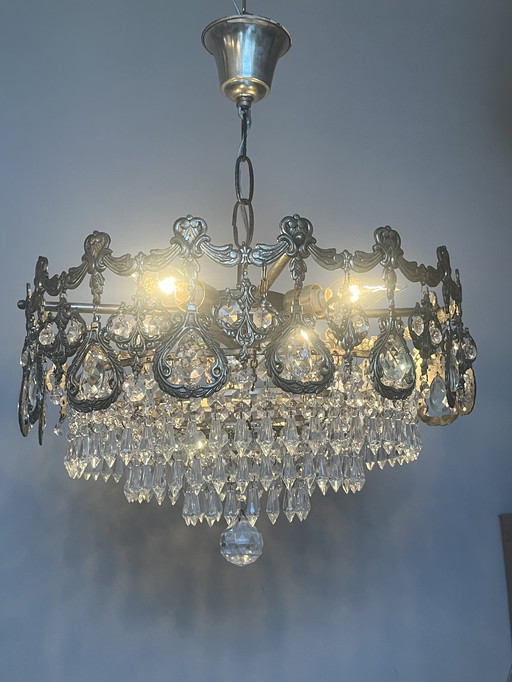 Vintage Design Peris Andreu Chandelier Pendant Lamp Crystal