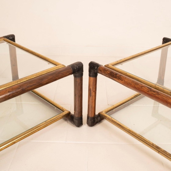 Tavolini Alberto Smania Marango in bambù e ottone per Smania Studio Interni – Cassettiere, Leather, Glass (photo 11 of 16)