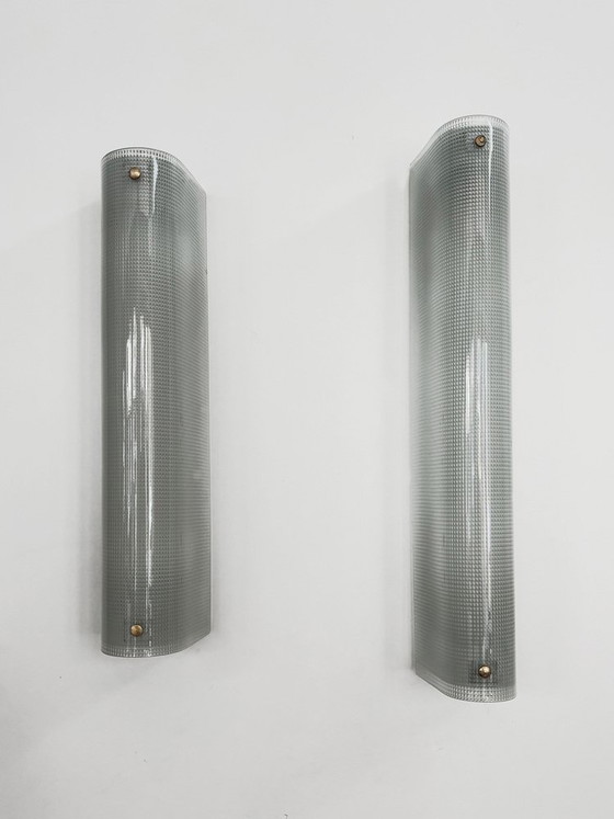 Glass Wall lights, Italy, 1950s, set of 2 – Metal (photo 2 of 14)