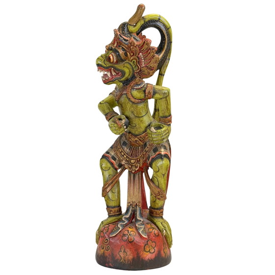 Antiguo porta-Kris Hanuman guardián de templo de madera tallada a mano siglo XIX – Objetos decorativos (photo 6 of 11)
