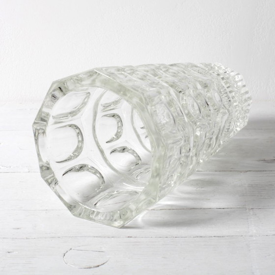 Art Deco vaas met duizend ogen van glas, ontworpen door Josef Hoffmann / Moser / Tsjechië / jaren 1930 (photo 3 of 12)