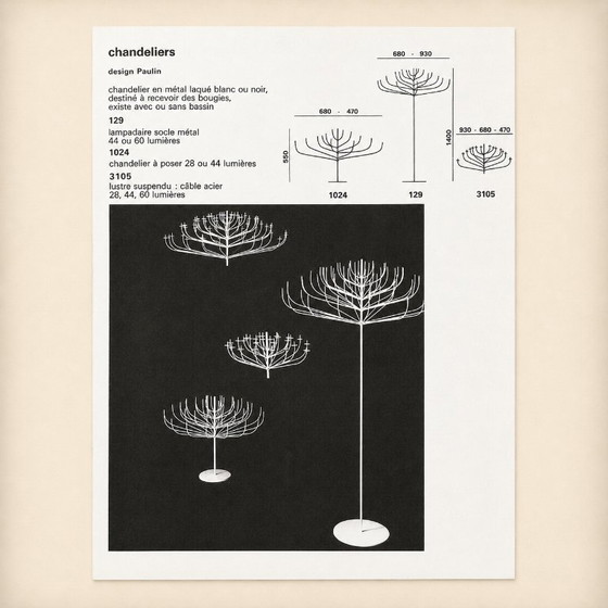 PIERRE PAULIN, Portavelas 1024, Disderot Ed., Circa 1958 – Metal (photo 8 of 8)