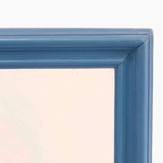 Image 1 of Vintage spiegel in blauw houten frame, Spanje, jaren 1950