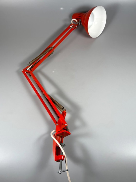Lámpara de tijera de los años 60 y 70, lámpara de escritorio de metal estilo era espacial – Lámparas de mesa (photo 6 of 11)