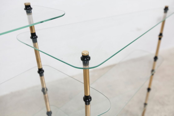 Image 1 of Étagère Présentoir Boulangerie Vitrine de Magasin en Verre et Laiton 1950