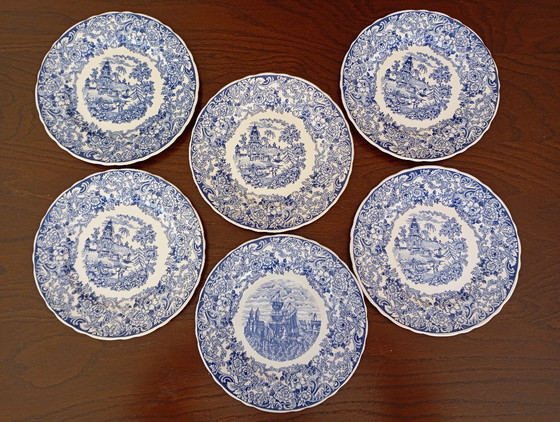 Image 1 of Laveno dessertservies (schaal + 12 borden)