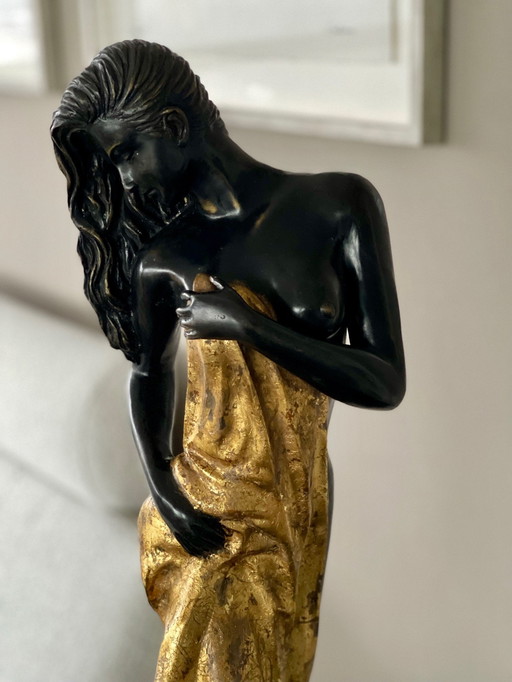 Art Deco Bronze Statue Lumiere