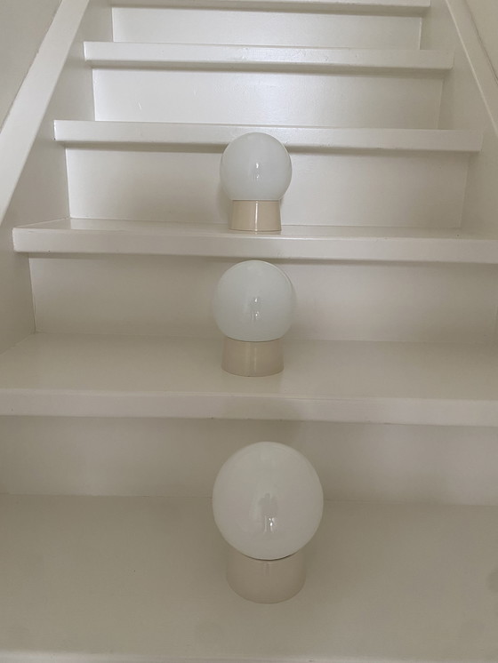 Image 1 of Set of 3 Retro CORODEX wall lamps / globe lamps / ceiling lamps