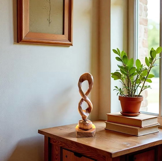 Image 1 of Statua in legno intagliata a mano