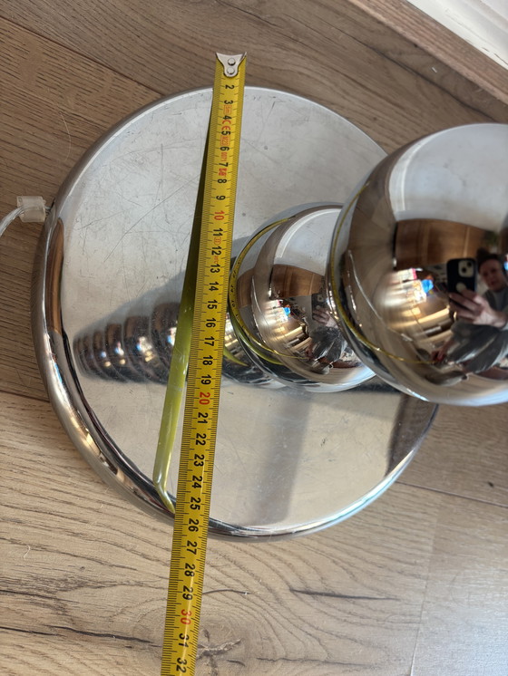 Image 1 of Lampe globe sur pied de style spatial