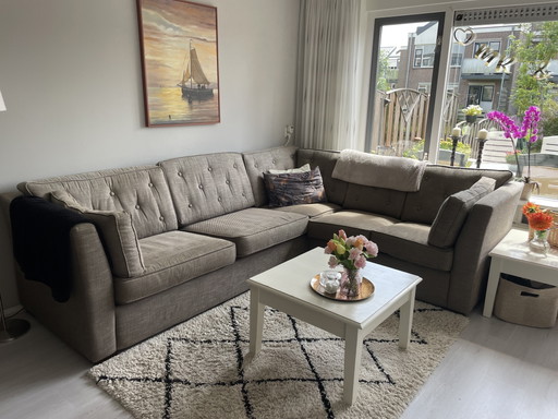 Divano angolare Meubitrend color tortora - 280x228 cm - Usato