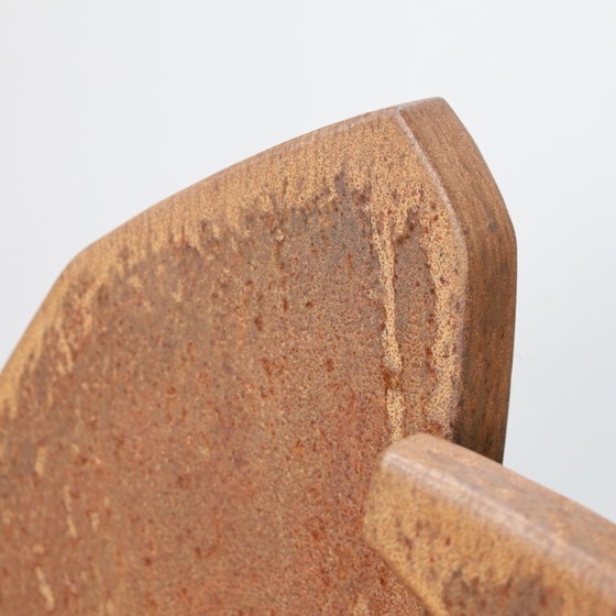 Image 1 of Sculpture contemporaine en pierre et métal avec figures en bronze