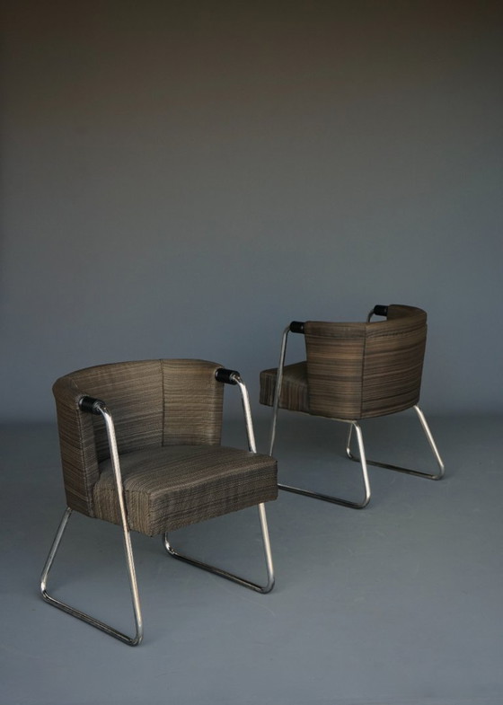 Fauteuils tubulaires modernistes d'Artifort, années 1930 – Bois, Mid Century Modern (photo 21 of 23)