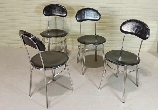 4 x Post Modern Dining Chairs