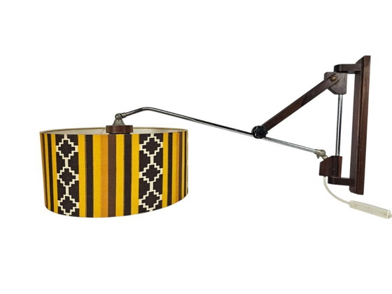 Image 1 of Mid-century design - adjustable wall lamp - teak - Scandinavian - 60s