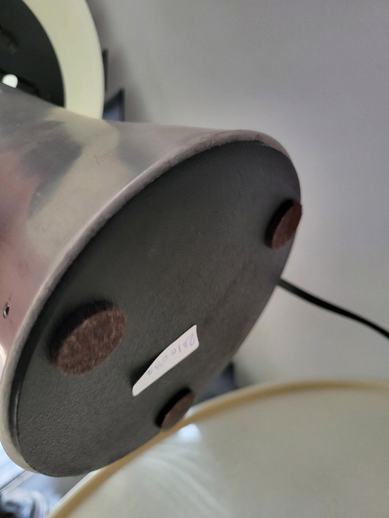 Image 1 of Mushroom lamp XL, heavy stainless steel table lamp, 1980s