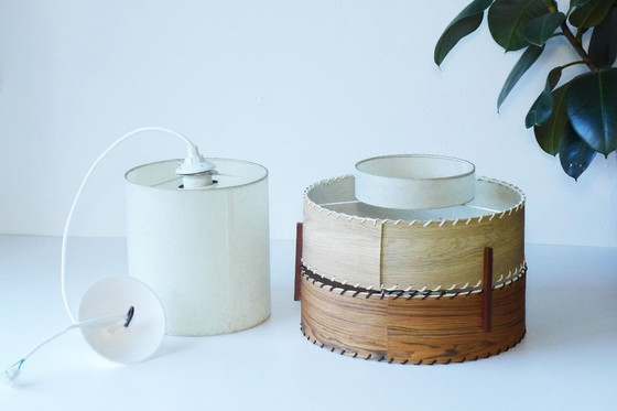 Image 1 of Lampada da soffitto vintage, anni '50, '60, '70, lampada a due livelli in stile metà secolo, USA