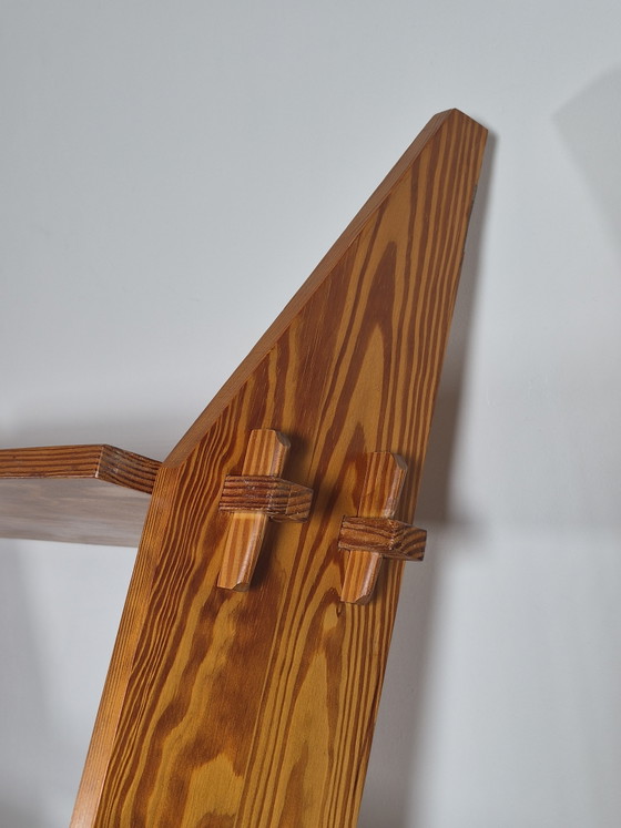 Scaffale a parete brutalista vintage in pino Mid-Century – Decorazioni murali, Wood (photo 10 of 15)