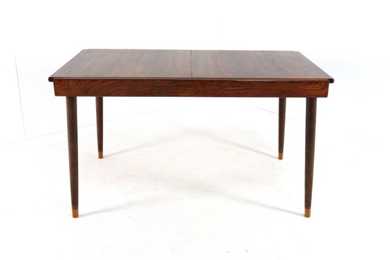 Image 1 of Extendable rectangular rosewood dining table vintage