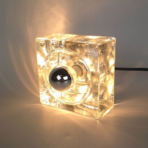 Müller & Zimmer – Vintage Glas Ice Cube Wandleuchte, Deutschland, 1960er Jahre