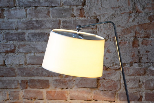 Originele vloerlamp uit het midden van de eeuw, van G. Teixido, chroom, katoen, Italië, jaren 90 (photo 2 of 14)