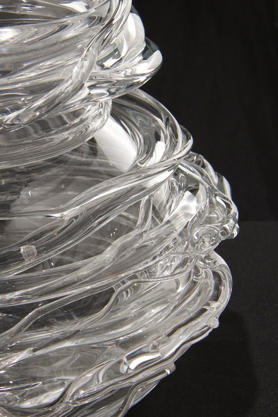 Image 1 of 'Drop Honey' Vase in Crystal Glass - Sem Schanzer (as l'Anverre)