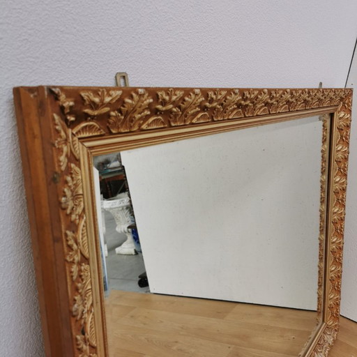 Large Vintage Baroque brocante mantel mirror