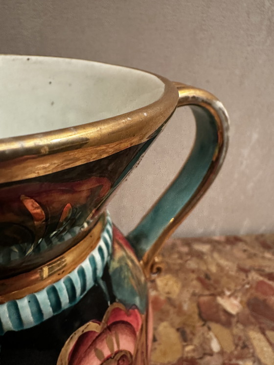 Image 1 of Vintage ceramic amphora vase signed Vallauris - H 24 cm