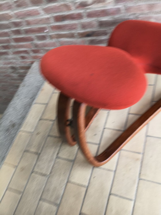 Extremely rare Vintage Stokke Aerobic Balans (Peter Opsvik) – Kvadrat Hallingdal – Stools, Wool, Wood (photo 12 of 15)
