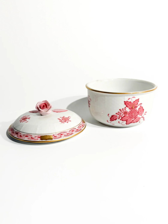Zuccheriera in Porcellana Herend Apponyi Pink anni '50 – Stoviglie (photo 8 of 10)