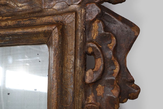 Image 1 of Italian Renaissance–Baroque Carved Wood Mirror, 17th Century