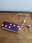 Vintage purple bedside lamp with plastic stars, 1970s