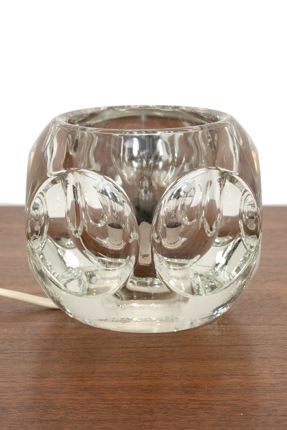 Image 1 of Putzler tafellampje rond met cirkels helder glas