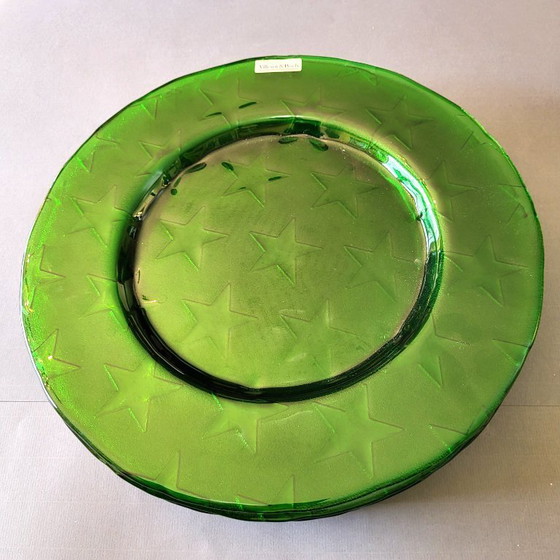 Image 1 of Villeroy & Boch STELLINA Green Glass 6 piatti Ø 34cm