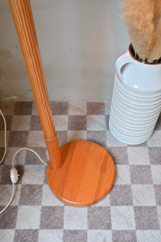 Image 1 of Adjustable Vintage Floor Lamp - Solid Pine, Steinhauer 1970s