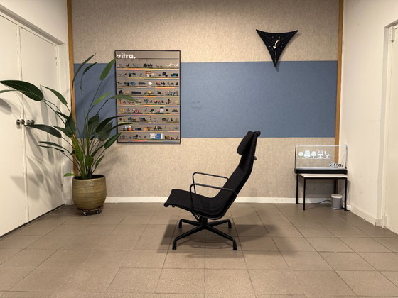 Image 1 of Vitra | Charles & Ray Eames | EA124 Lounge Chair | Black Hopsak & Black Aluminium | 1x