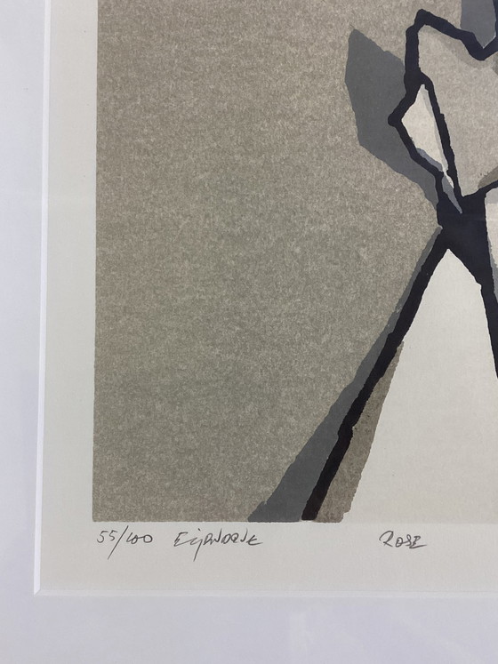 Image 1 of Zeefdruk van Fon Klement uit 1989 kunstwerk gesigneerd 