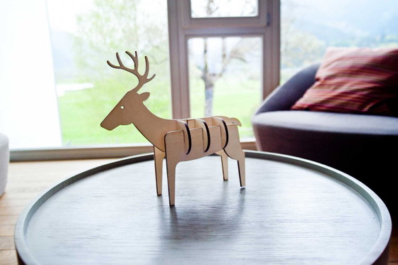 Image 1 of Decorazione in legno a forma di cervo by Ulap design