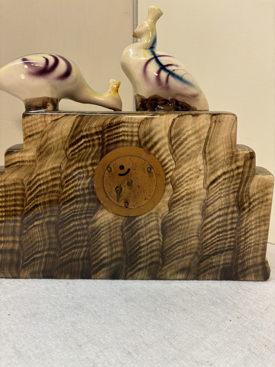 Image 1 of Mid-eeuws Belgisch Schoorsteen klokstel